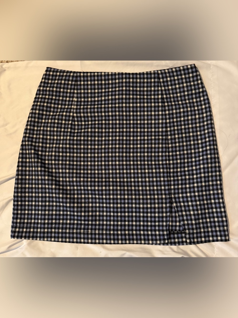 Wild Fable Blue Checkered Mini Skirt